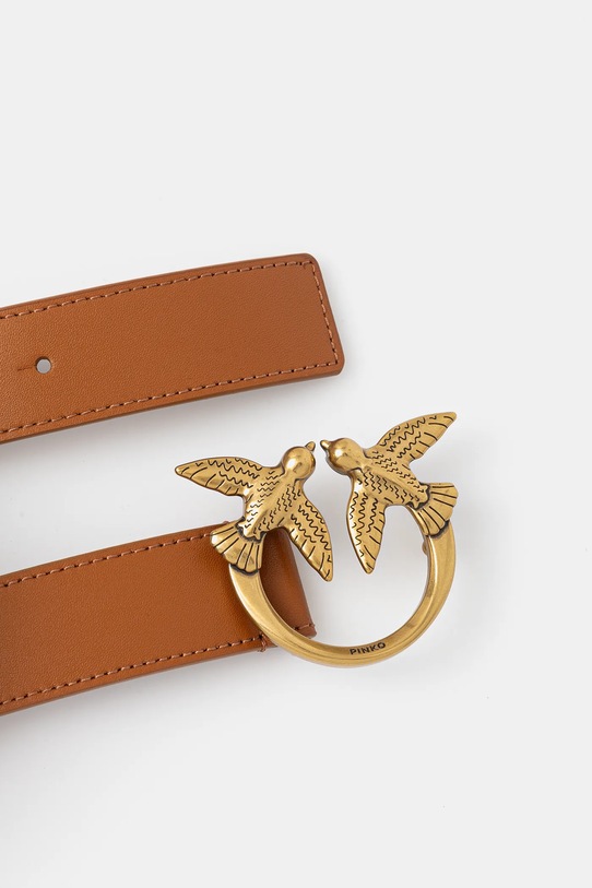 Шкіряний ремінь Pinko 1H212Q.Y5H7 коричневий SS25
