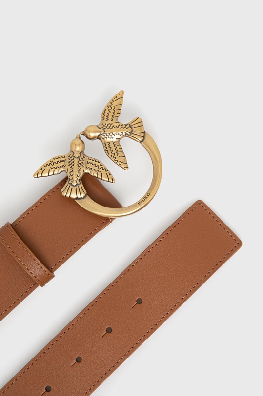 Pinko pasek skórzany 1H212V.Y5H7 brązowy AA00