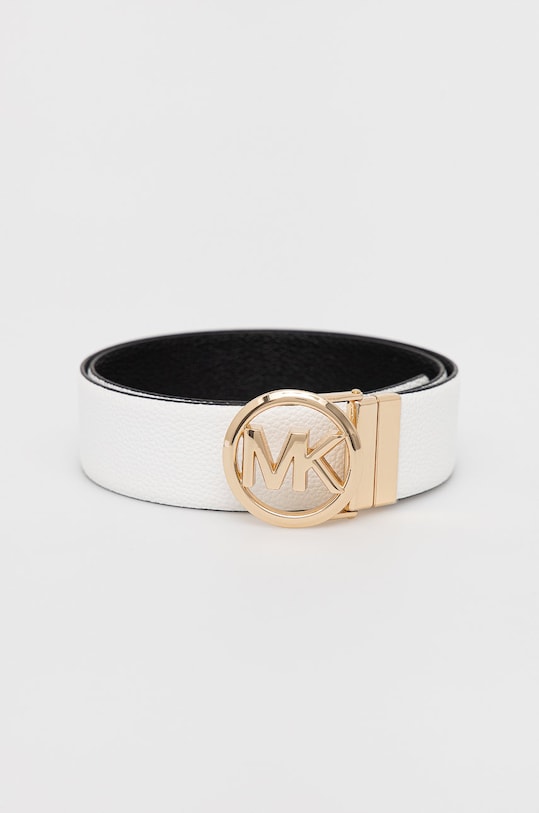 Obojstranný kožený opasok MICHAEL Michael Kors biela 558285