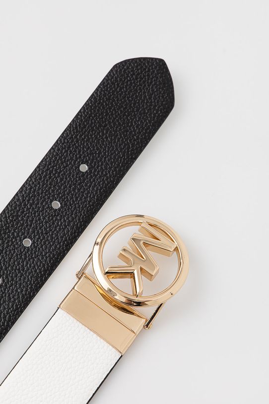 MICHAEL Michael Kors curea de piele cu două fețe 558285 alb AW23