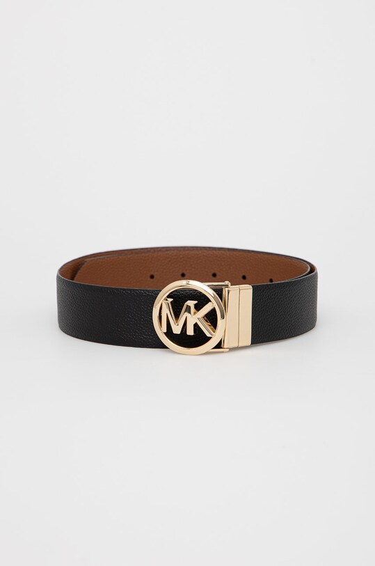 Αναστρέψιμη δερμάτινη ζώνη MICHAEL Michael Kors μαύρο 558285