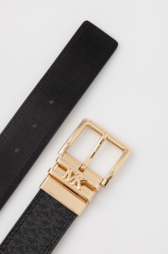 Двухсторонний кожаный ремень MICHAEL Michael Kors 558366 чёрный SS25