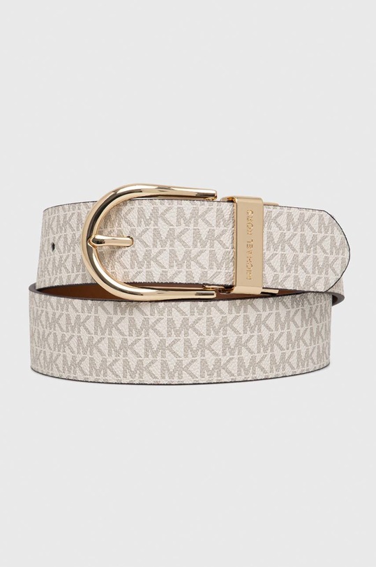 Oboustranný kožený pásek MICHAEL Michael Kors béžová 558414