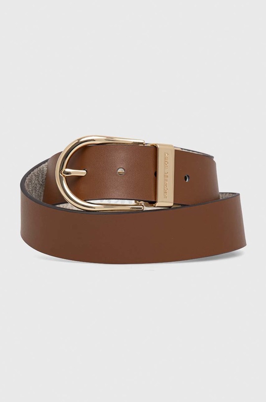 Oboustranný kožený pásek MICHAEL Michael Kors 558414 béžová SS23