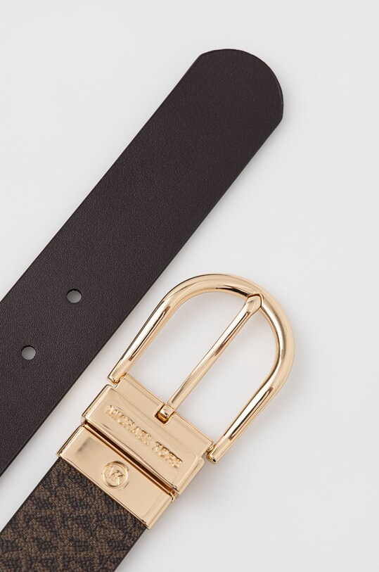Двухсторонний кожаный ремень MICHAEL Michael Kors 558414 коричневый SS23
