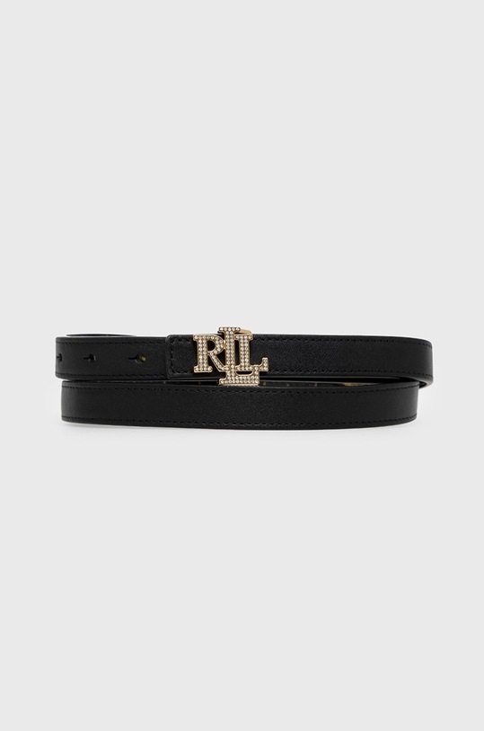 Oboustranný kožený pásek Lauren Ralph Lauren černá 412883716001