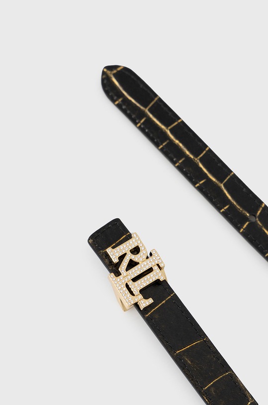 Oboustranný kožený pásek Lauren Ralph Lauren černá 412883716001