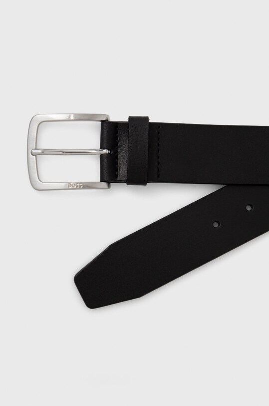 BOSS curea de piele 50471321 negru AW24