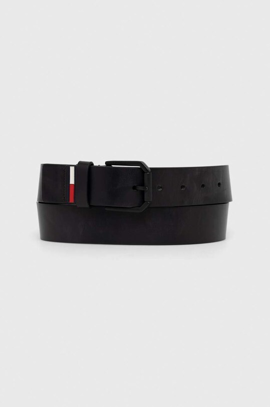Usnjen pas Tommy Jeans črna AM0AM09011.9BYY