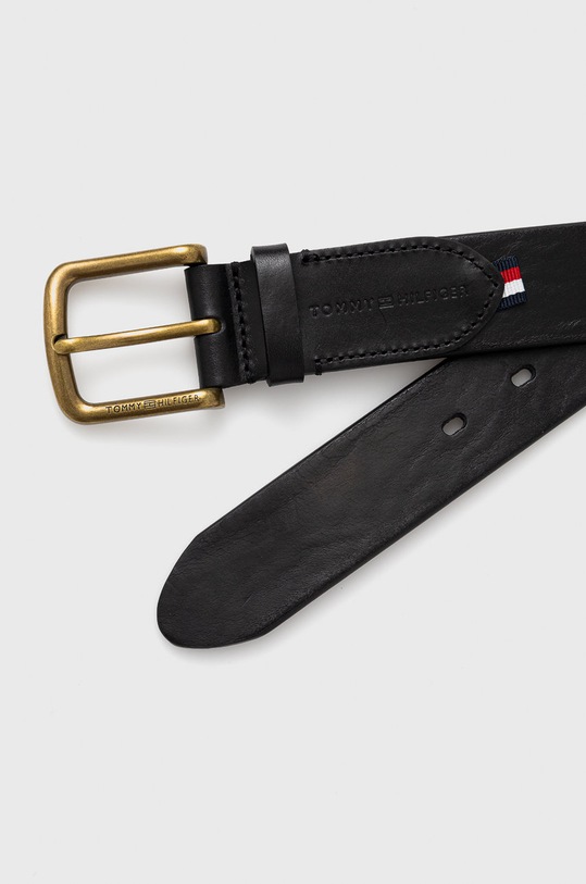 Шкіряний ремінь Tommy Hilfiger AM0AM10326.9BYY чорний AW22