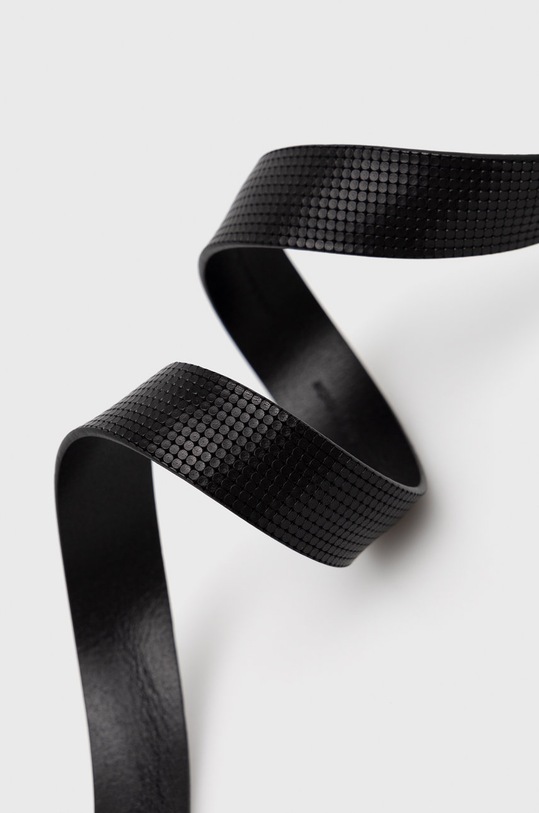 Sisley pasek skórzany 6G8ZSL00E.700 czarny AW22