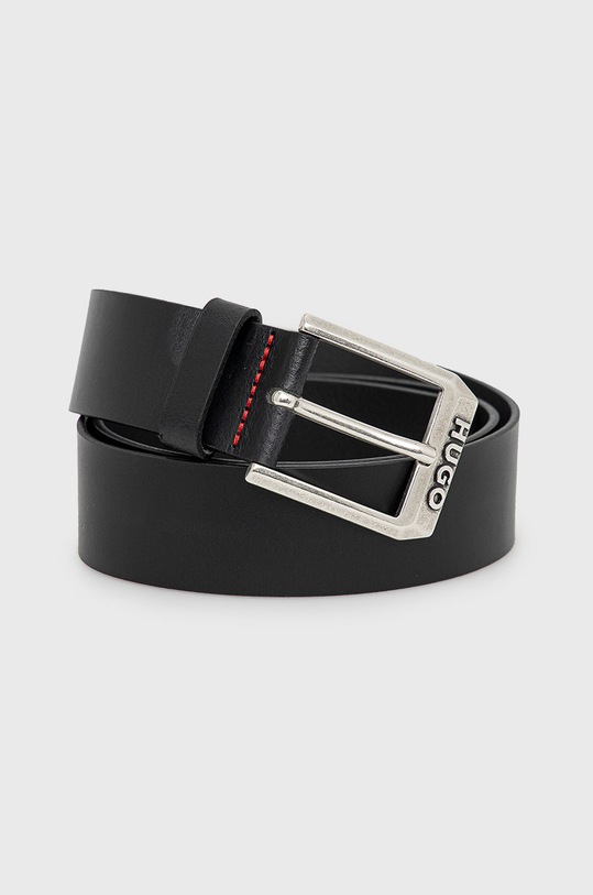 HUGO curea de piele negru 50480441