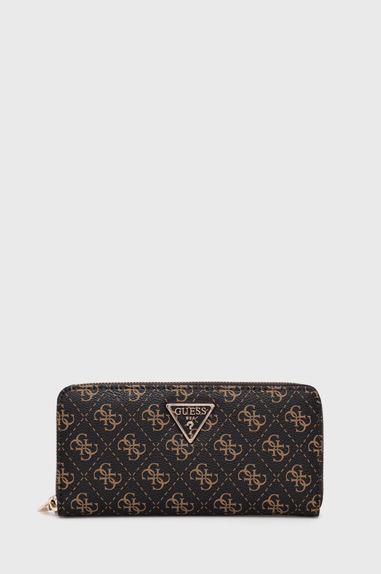 Guess portfel LAUREL imitacja skóry licowej brązowy SWQE85.00460