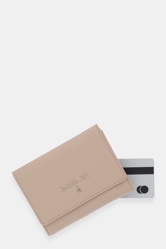 Patrizia Pepe portfel skórzany beżowy CQ7081.L001