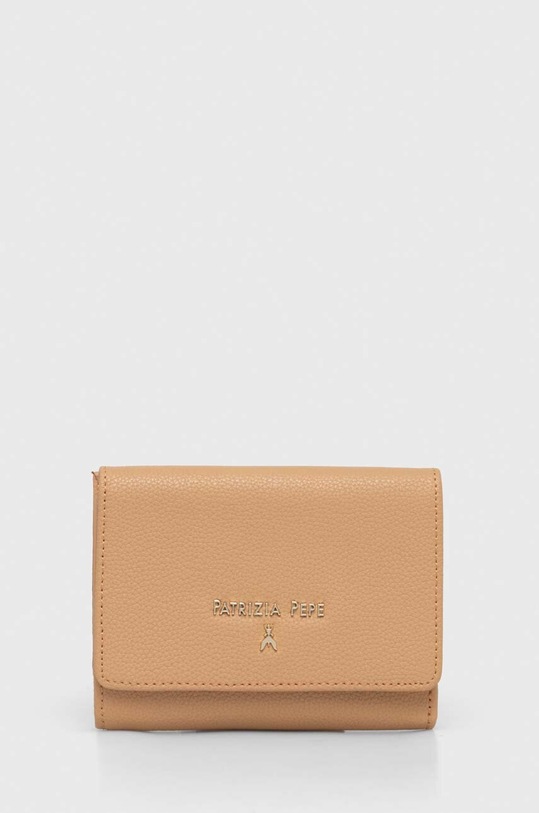 Kožená peněženka Patrizia Pepe přírodní kůže béžová CQ7081.L001