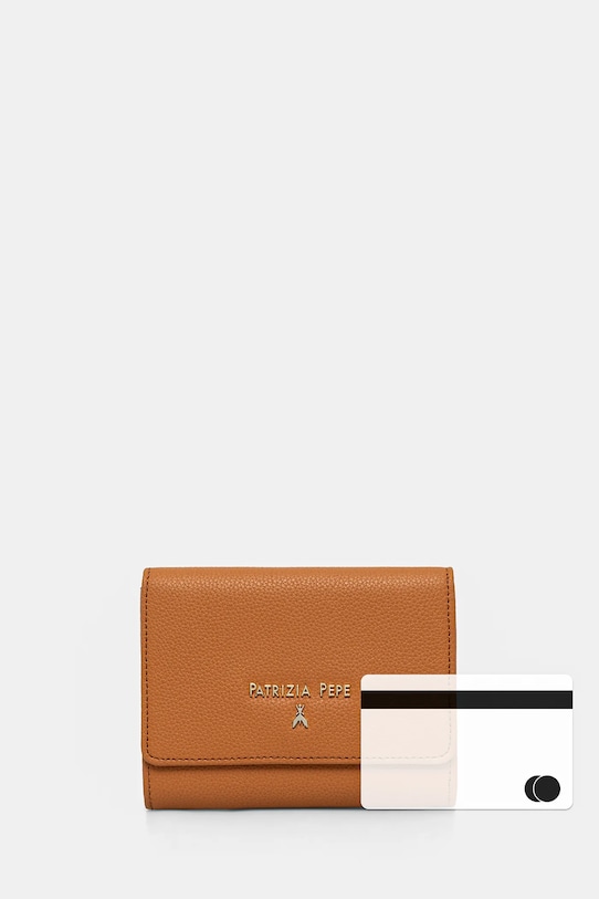 Шкіряний гаманець Patrizia Pepe CQ7081.L001 коричневий