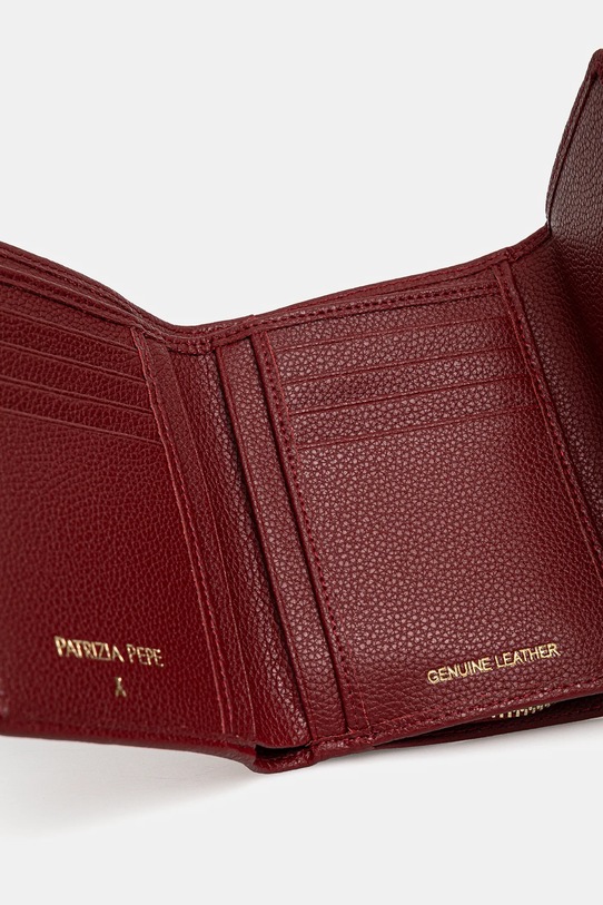 Akcesoria Patrizia Pepe portfel skórzany CQ7081.L001 bordowy