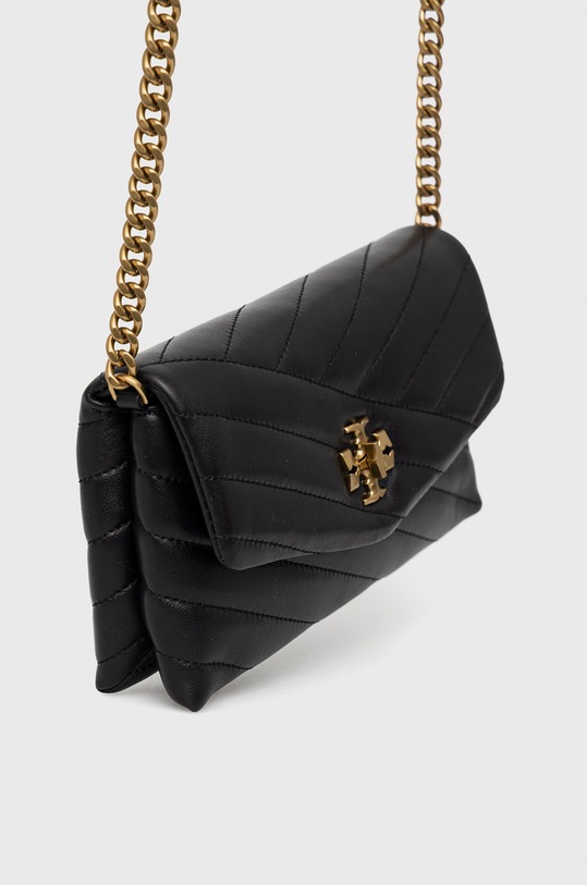 Tory Burch torebka skórzana Kira Chevron 90343.001 czarny AW22