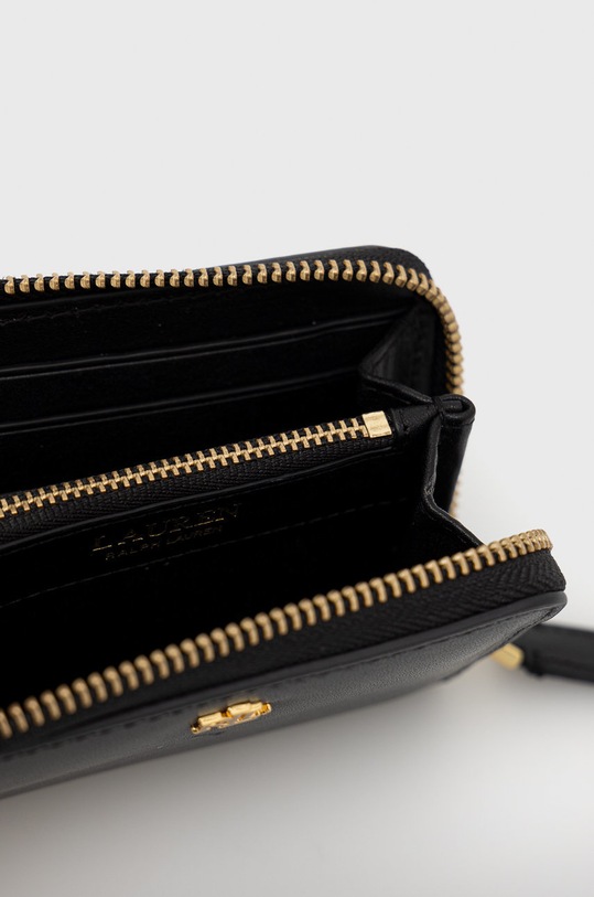 Kožená peňaženka Lauren Ralph Lauren čierna 432876729003