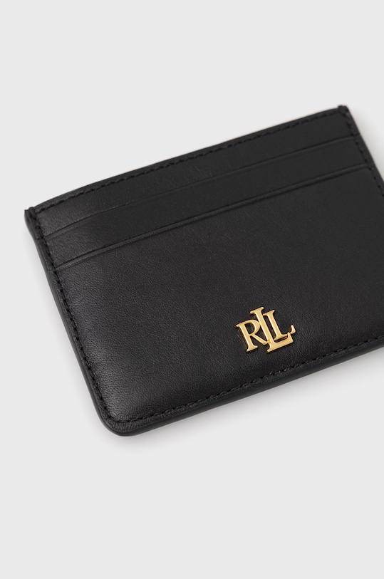 Кожаный чехол на карты Lauren Ralph Lauren 432876732001 чёрный AW22