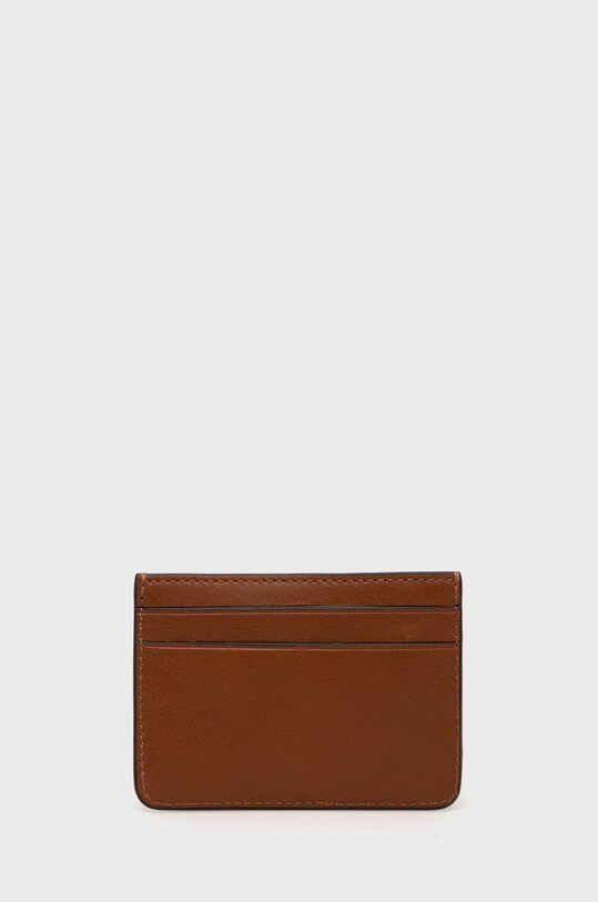 Аксесуари Шкіряний чохол на банківські карти Lauren Ralph Lauren 432876732002 коричневий
