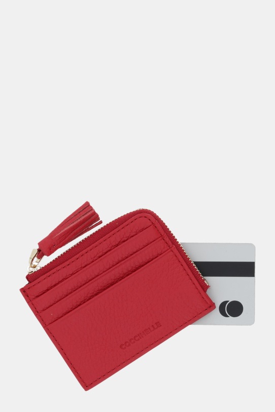 Akcesoria Coccinelle portfel skórzany E2.MU0.12.89.01 czerwony