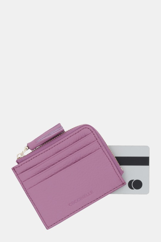 Akcesoria Coccinelle portfel skórzany E2.MU0.12.89.01 fioletowy