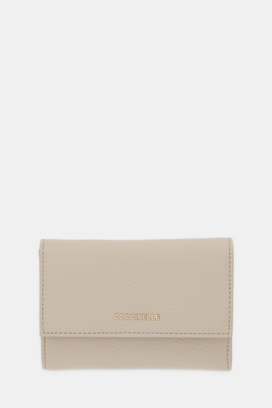 Coccinelle portfel skórzany skóra licowa beżowy E2.MW5.11.66.01