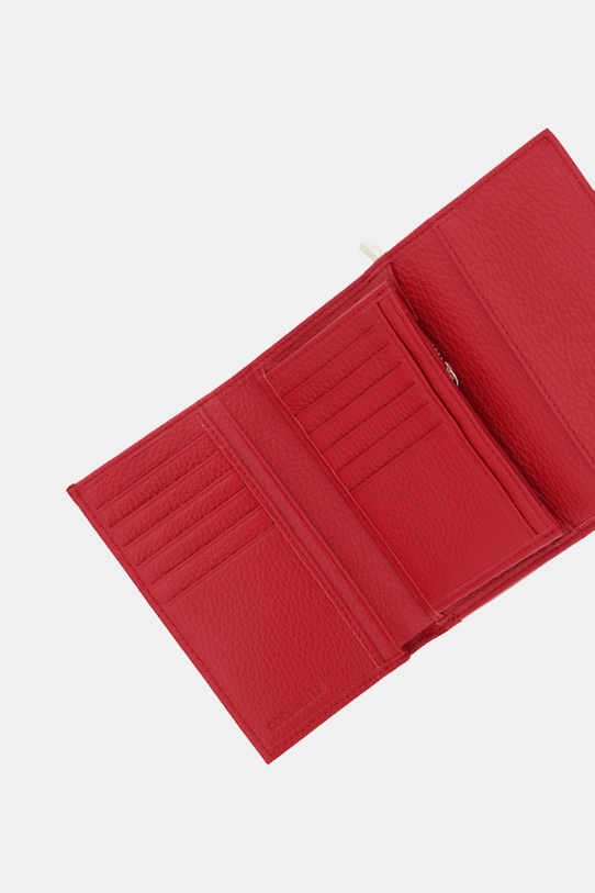 Akcesoria Coccinelle portfel skórzany E2.MW5.11.66.01 czerwony