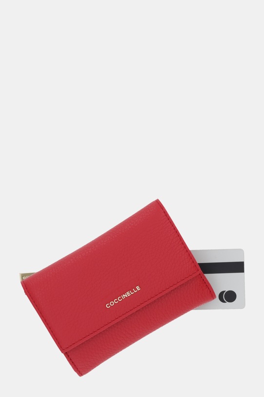 Coccinelle portfel skórzany czerwony E2.MW5.11.66.01