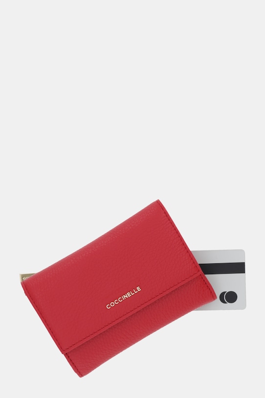 Coccinelle portfel skórzany czerwony E2.MW5.11.66.01
