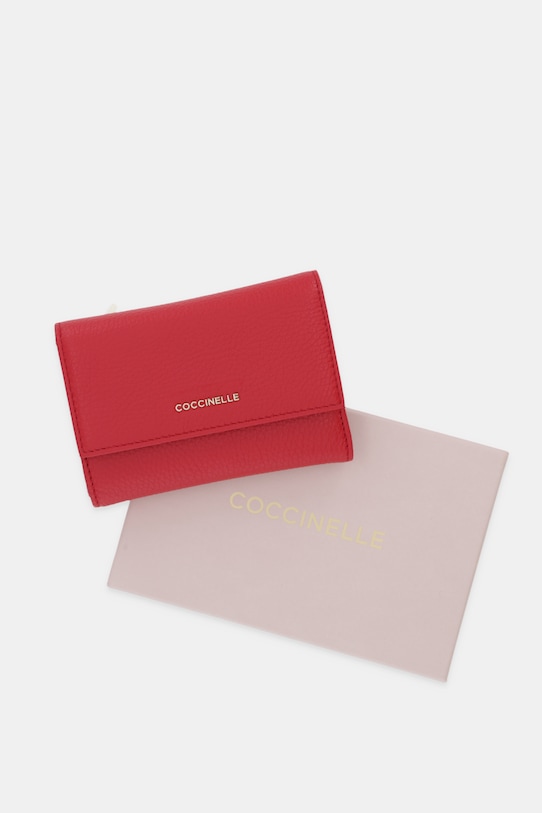 Coccinelle portfel skórzany E2.MW5.11.66.01 czerwony