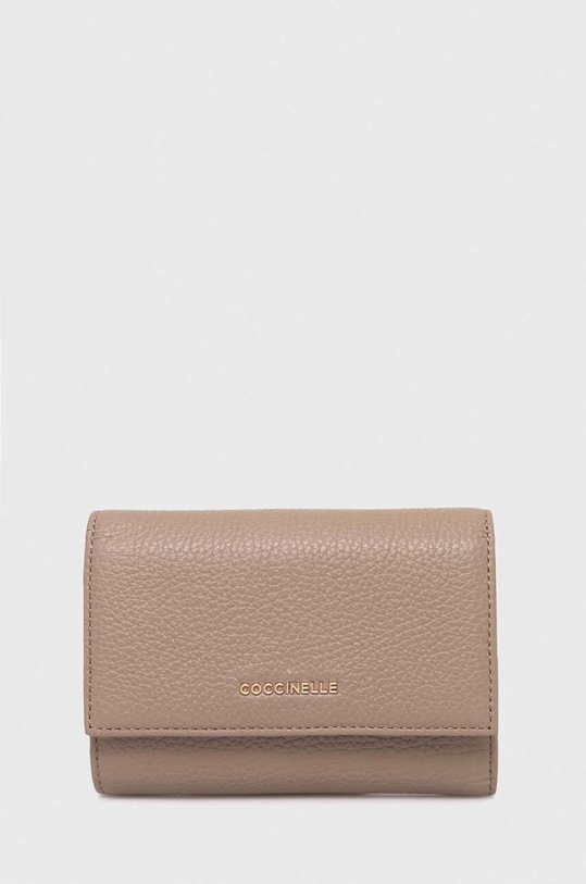 Coccinelle portfel skórzany skóra licowa beżowy E2.MW5.11.66.01