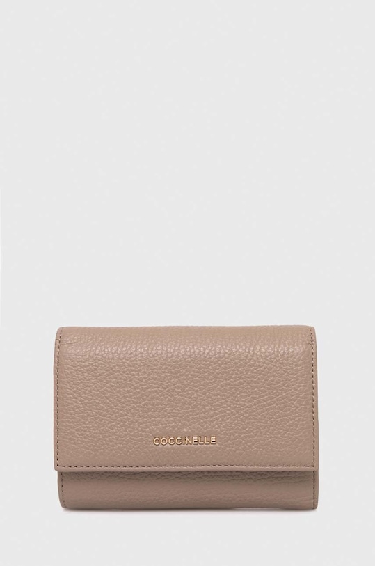 Coccinelle portfel skórzany skóra licowa beżowy E2.MW5.11.66.01