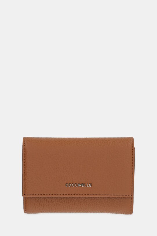 Kožená peněženka Coccinelle přírodní kůže hnědá E2.MW5.11.66.01