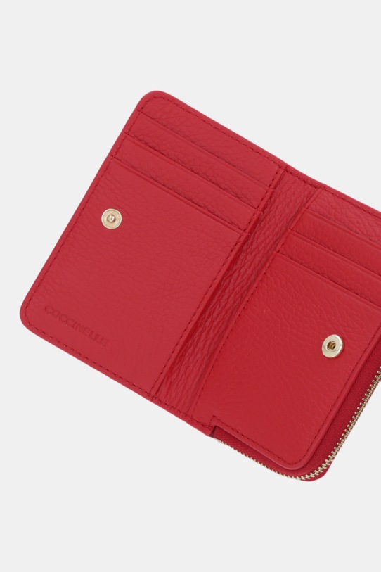 Akcesoria Coccinelle portfel skórzany E2.MW5.17.01.01 czerwony