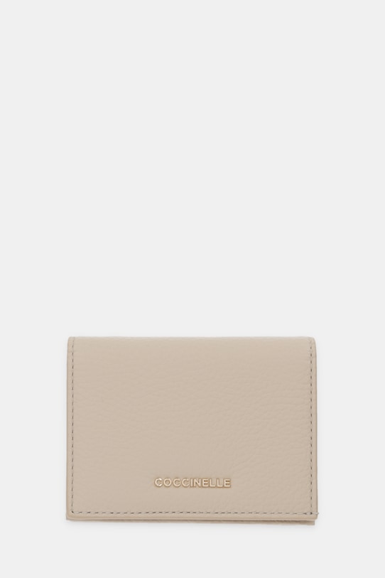 Coccinelle portfel skórzany skóra licowa beżowy E2.MW5.17.21.01