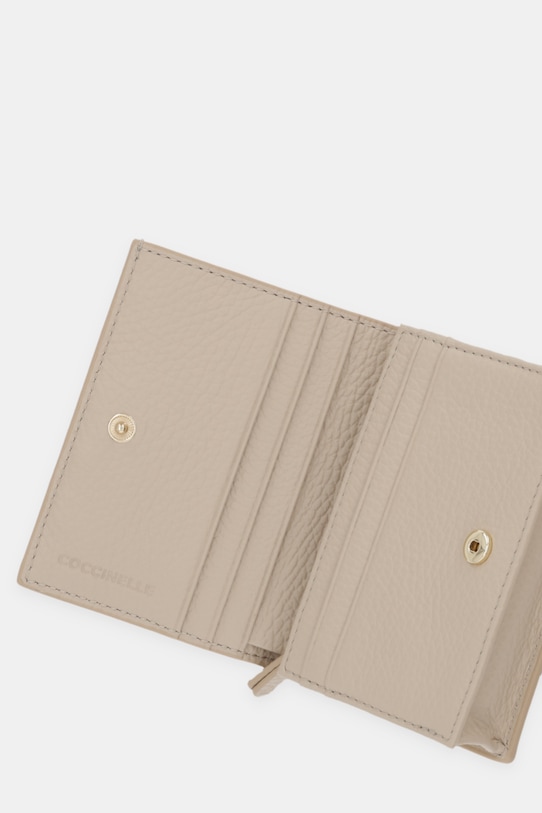 Akcesoria Coccinelle portfel skórzany E2.MW5.17.21.01 beżowy