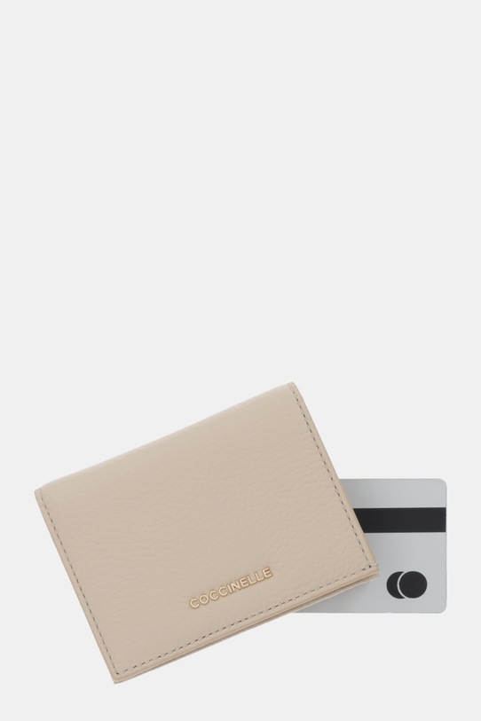 Akcesoria Coccinelle portfel skórzany E2.MW5.17.21.01 beżowy