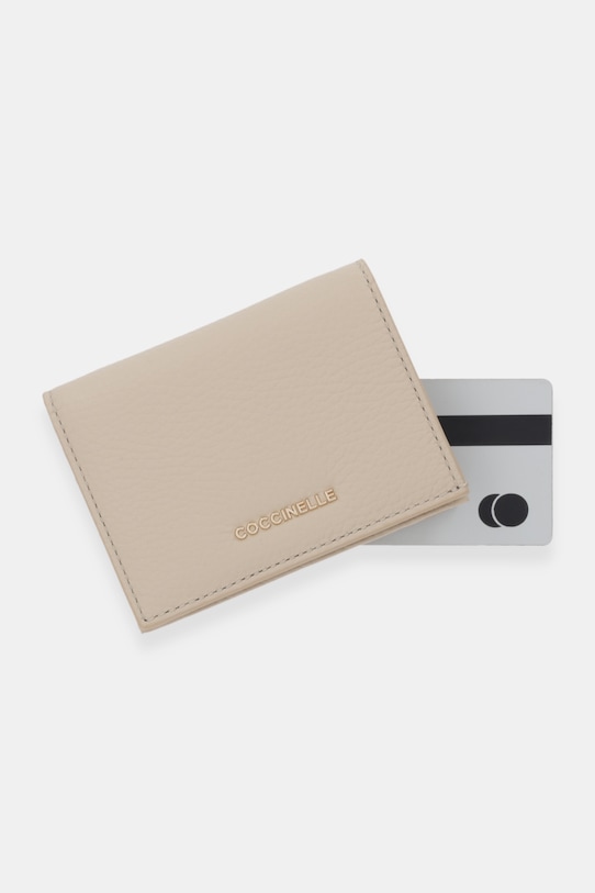Coccinelle portfel skórzany beżowy E2.MW5.17.21.01