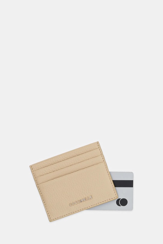 Akcesoria Coccinelle etui na karty skórzane E2.MW5.12.95.01 beżowy