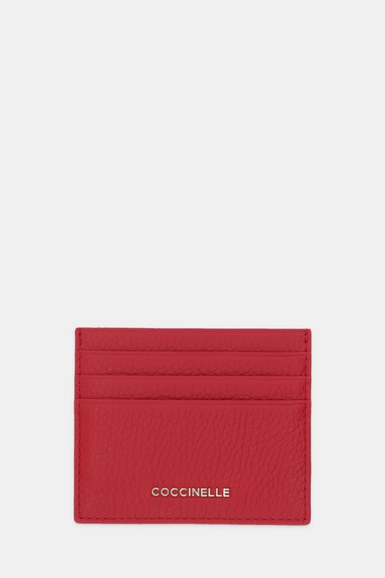 Coccinelle etui na karty skórzane czerwony E2.MW5.12.95.01