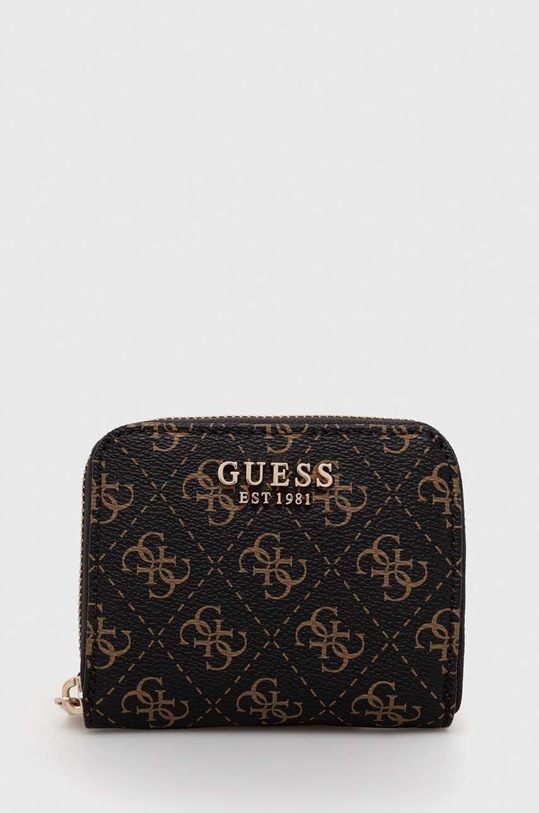 Guess portfel LAUREL imitacja skóry licowej brązowy SWQE85.00370