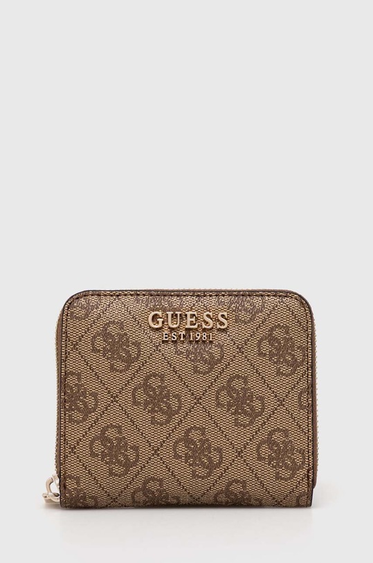 Guess portfel LAUREL imitacja skóry licowej beżowy SWSG85.00370