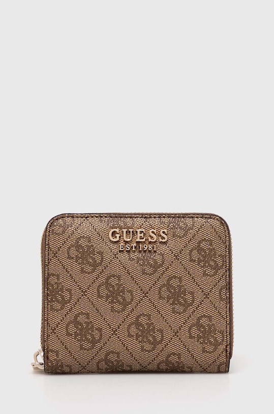 Guess portfel LAUREL imitacja skóry licowej beżowy SWSG85.00370