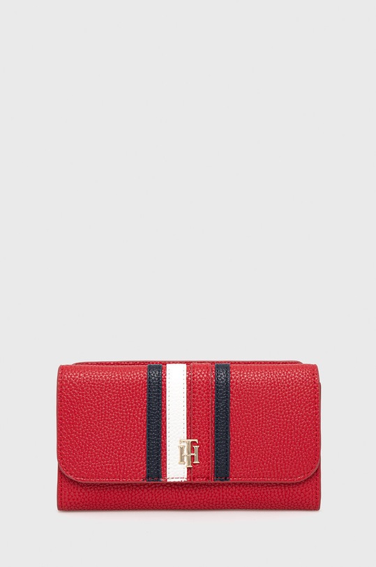 Tommy Hilfiger portfel imitacja skóry licowej czerwony AW0AW13631.9BYY