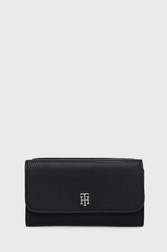 Tommy Hilfiger portfel drobny wzór czarny AW0AW13663.9BYY