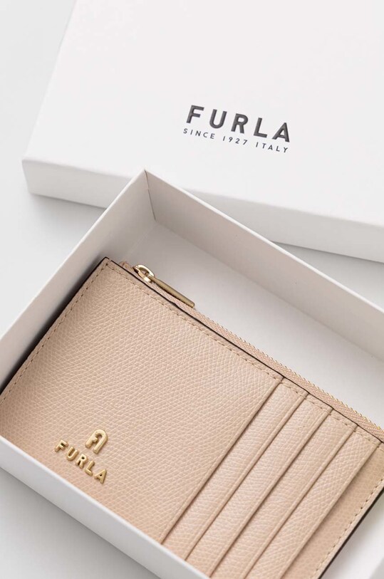 Akcesoria Furla etui na karty skórzane WP00310.ARE000.ARES beżowy