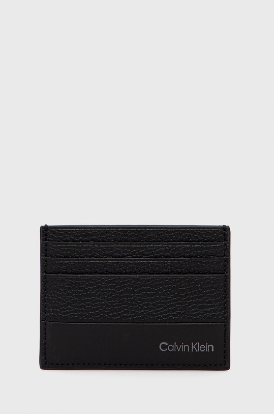 Calvin Klein etui na karty skórzane skóra licowa czarny K50K509178.9BYY