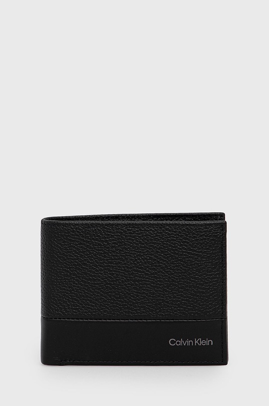 Calvin Klein portfel skórzany skóra licowa czarny K50K509179.9BYY